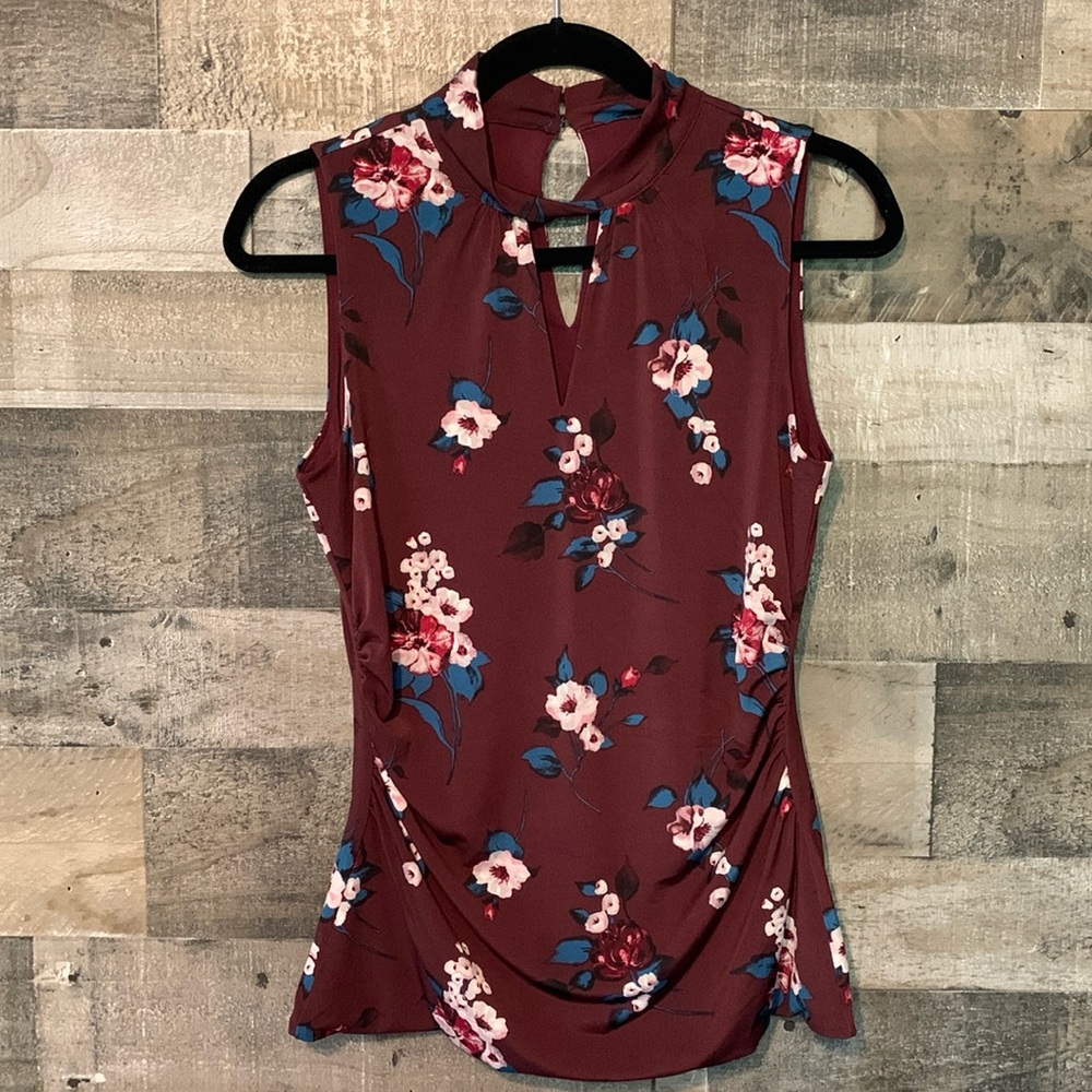 White House Black Market Sleeveless Floral Top Size S - Picture 14 of 16